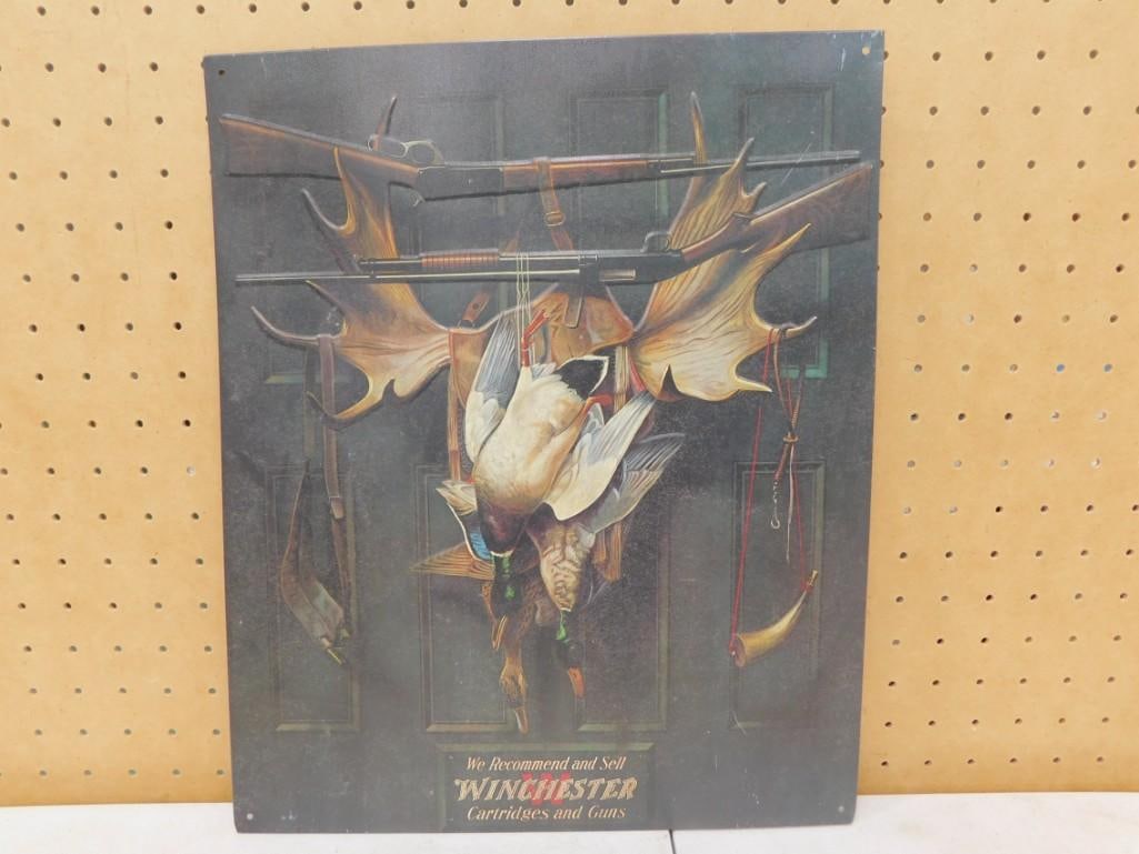 Winchester Metal Sign We Recommend and Sell Winchester Cartridges and Guns (1 of 4)