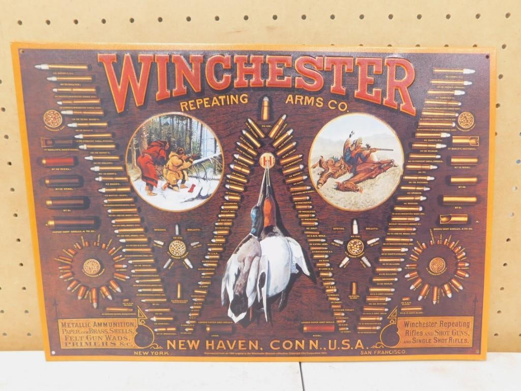 Winchester Repeating Arms Co Metal Sign (1 of 4)