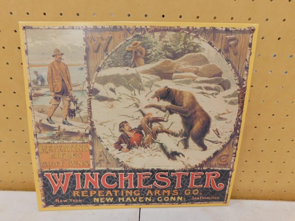 Winchester Repeating Arms Co Metal Sign (1 of 4)