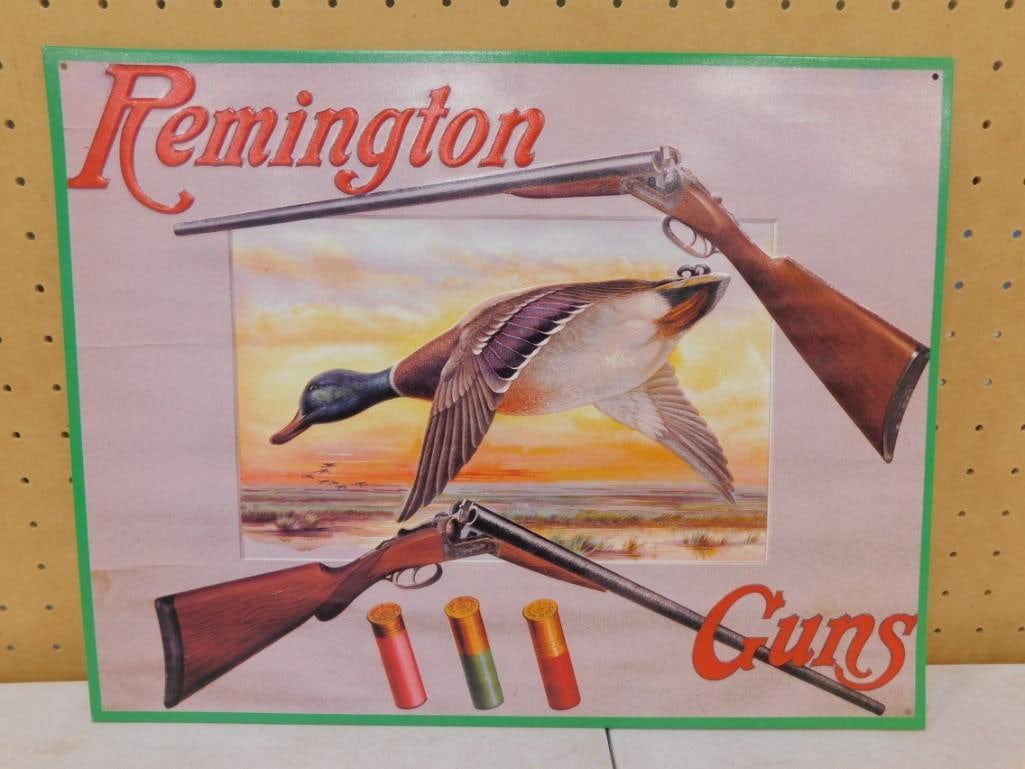 Remington Guns Metal Sign: Remington Guns Metal Sign All pictures are considered part of the description and should be examined carefully by bidders. Live Auctioneers is now offering Live Shipping through them. This is an opt