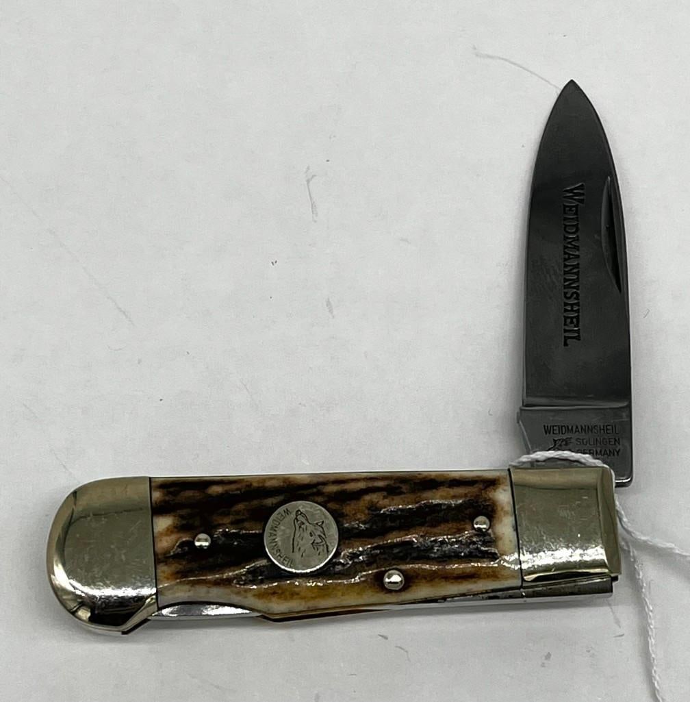Weidmannsheil Solingen Germany Pocket Lockback Knife Bone (1 of 5)