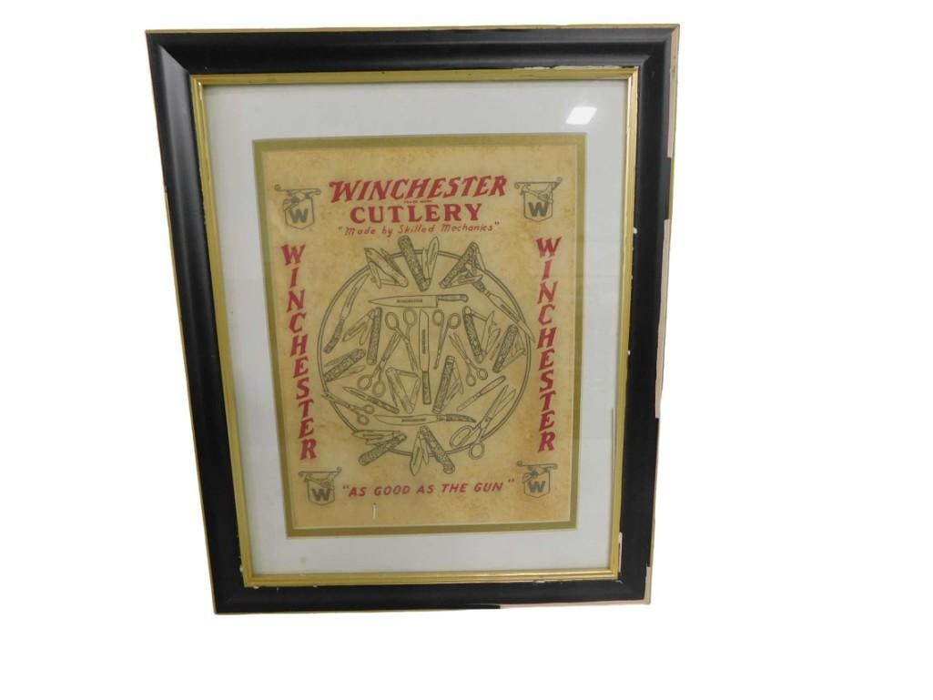 Vintage Winchester Cutlery Framed Advertisement 16" x 13" (1 of 4)