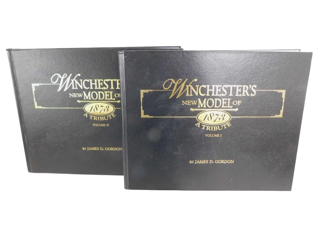 Winchester New Model of 1873 A Tribute Volume I and II by James D. Gordon: Winchester New Model of 1873 A Tribute Volume I and II by James D. Gordon All pictures are considered part of the description and should be examined carefully by bidders. Live Auctioneers is now offer