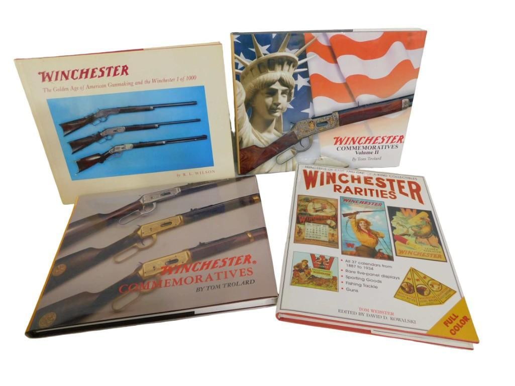 4 Gun Books incl Winchester Commemoratives Vols I & II by Tom Trolard, Winchester Rarities by Tom We (1 of 8)