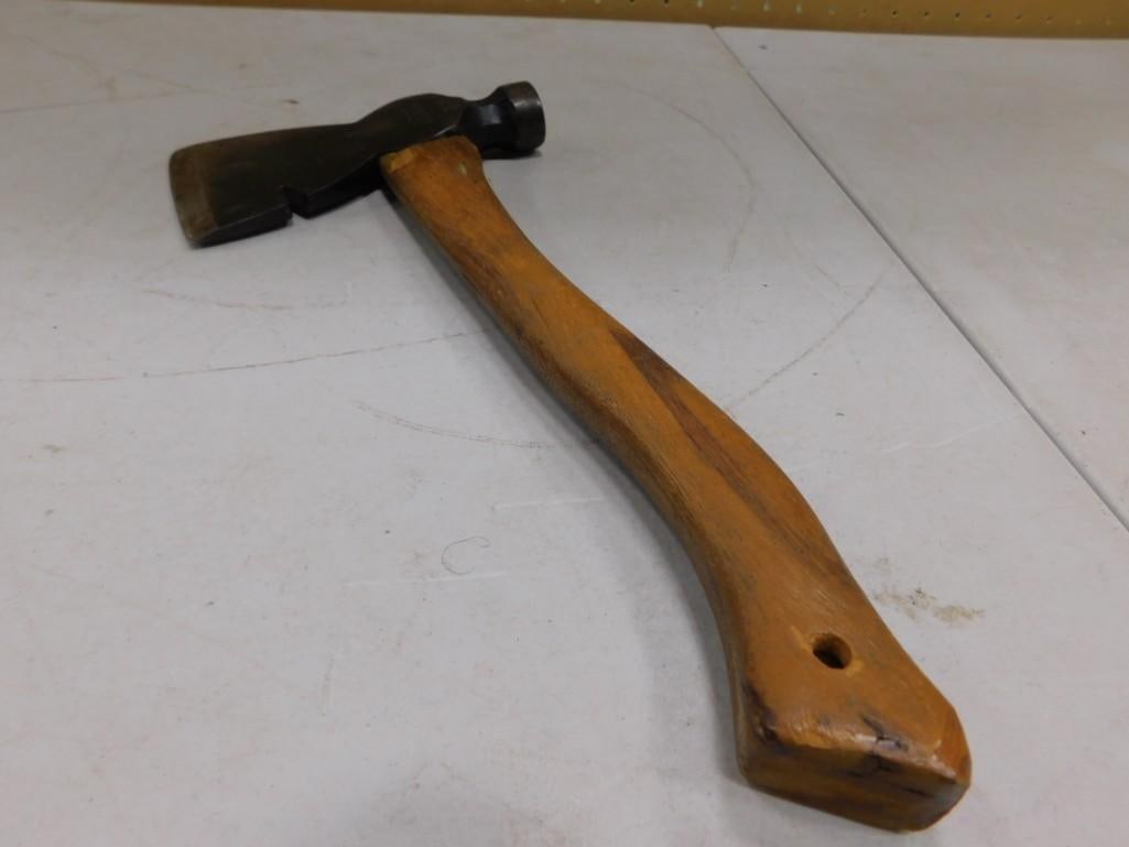 Vintage Winchester Hand Axe with Hammerhead: Vintage Winchester Hand Axe with Hammerhead - All pictures are considered part of the description and should be examined carefully by bidders. Live Auctioneers is now offering Live Shipping through