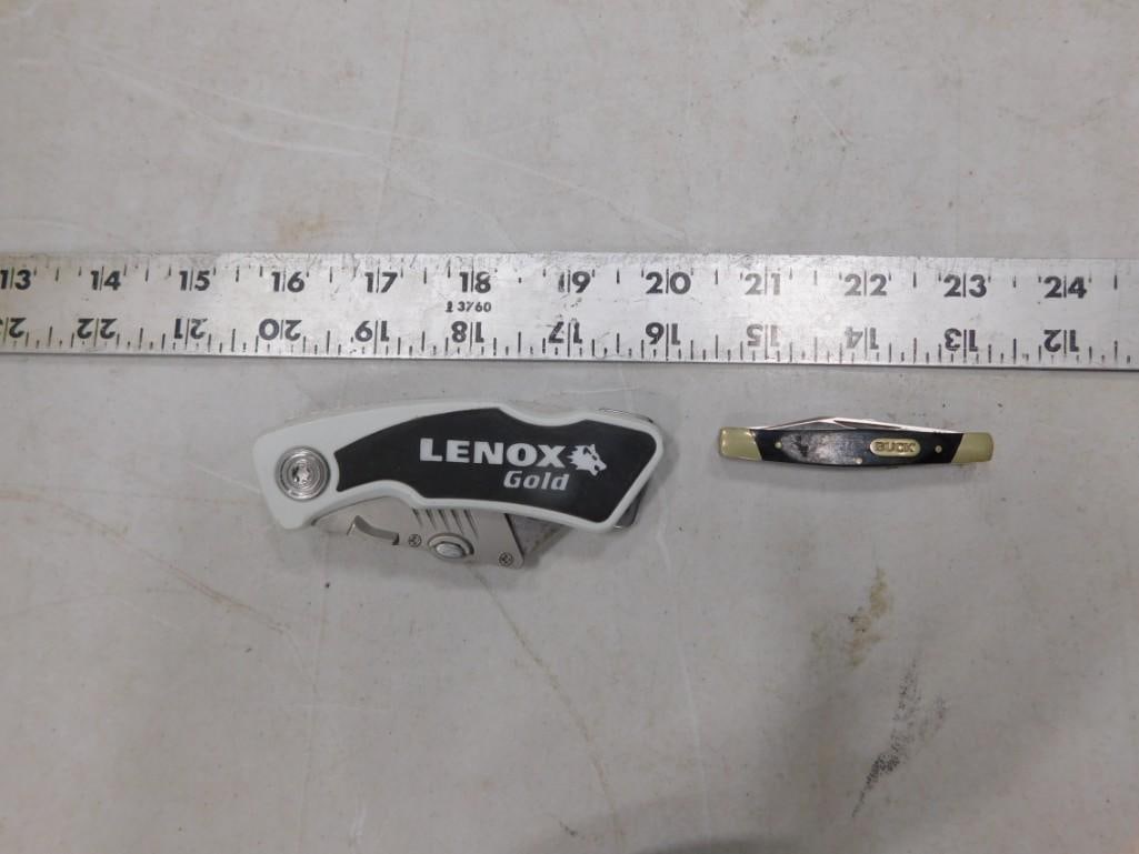 Lot of 2 Knives incl Buck 3754 Small Pocket Knife and Lenox Razor Knife (1 of 5)