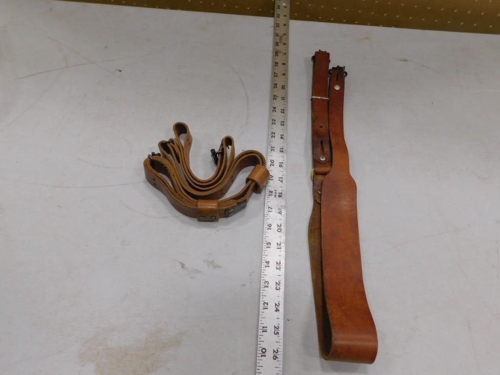 Lot of 2 Leather Gun Slings (1 of 6)