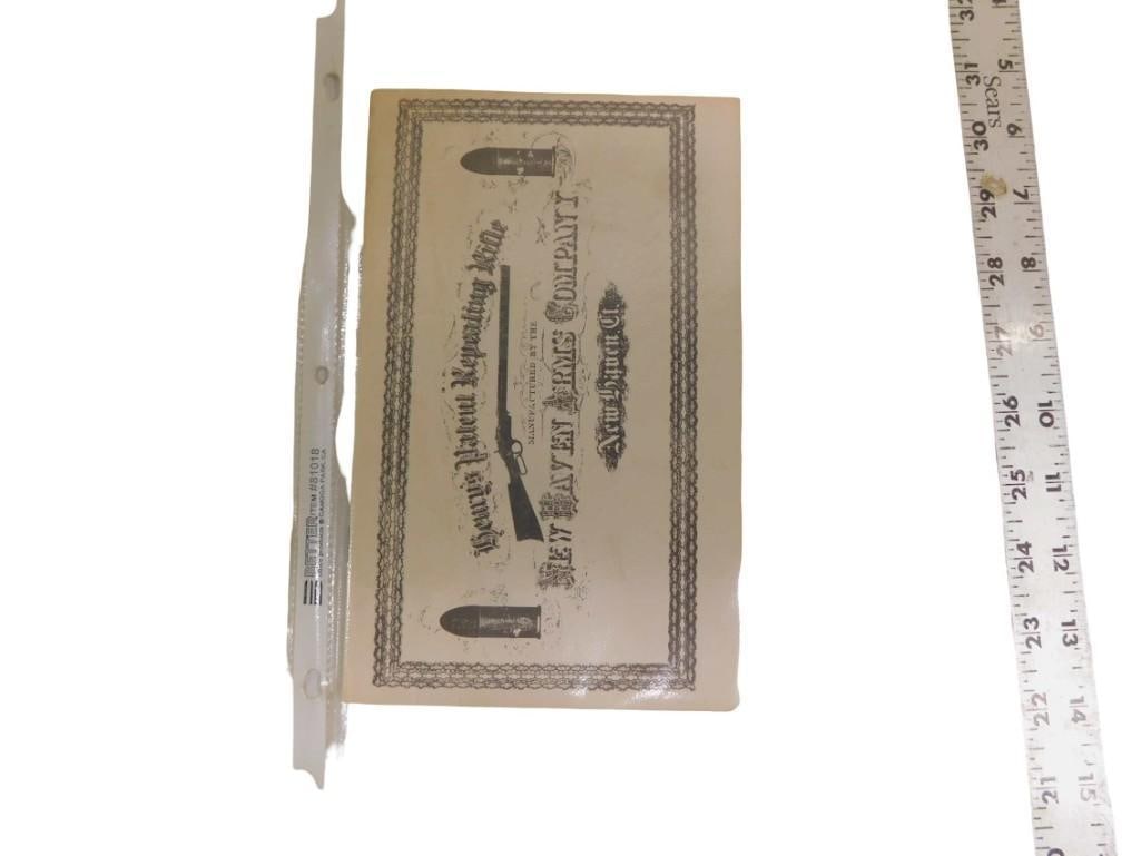 REPRINT 1855 Henry's Repeating Rifle Catalog (1 of 4)