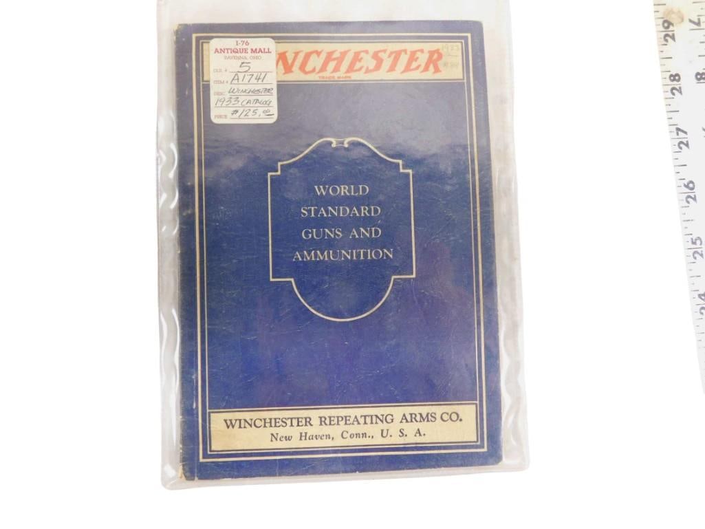 Antique Winchester Product Catalog: Antique Winchester Product Catalog Probably 1933 - All pictures are considered part of the description and should be examined carefully by bidders. Live Auctioneers is now offering Live Shipping throu