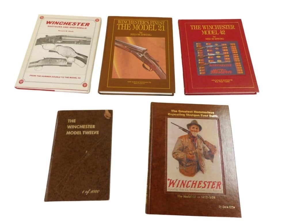 5 Winchester Books incl Winchester Model 12 by Madis, The Greatest Hammerless Repeating Shotgun Ever: 5 Winchester Books incl Winchester Model 12 by George Madis - Autographed, No COA, The Greatest Hammerless Repeating Shotgun Ever Built The Model 12 - 1912-1964 by Dave Riffle - Autographed, No COA, W