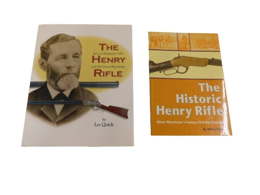 2 Books incl The Historic Henry Rifle Oliver Winchester's Famous Civil War Repeater by Wiley S: 2 Books incl The Historic Henry Rifle Oliver Winchester's Famous Civil War Repeater by Wiley Sword and The Story of Benjamin Tyler Henry and His Famed Repeating Rifle by Les Quick All pictures ar