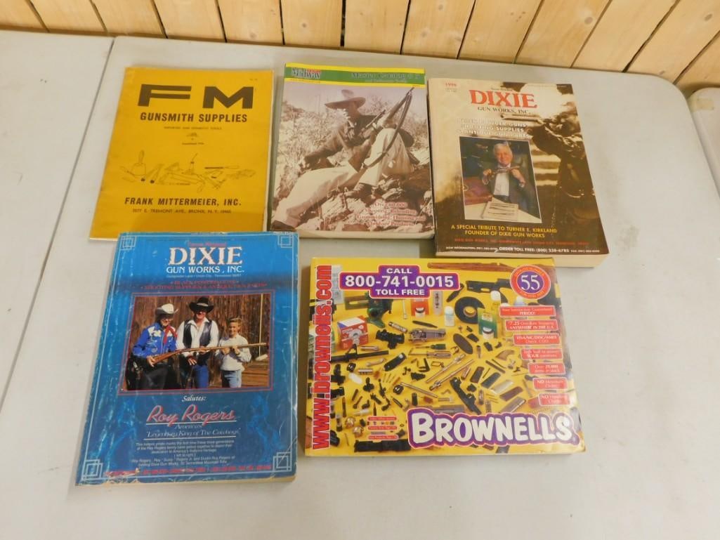 Firearm Books including FM Gunsmith Supplies, Dixie Gun Works, Inc. USA Midway Catalog, Brownells (1 of 3)