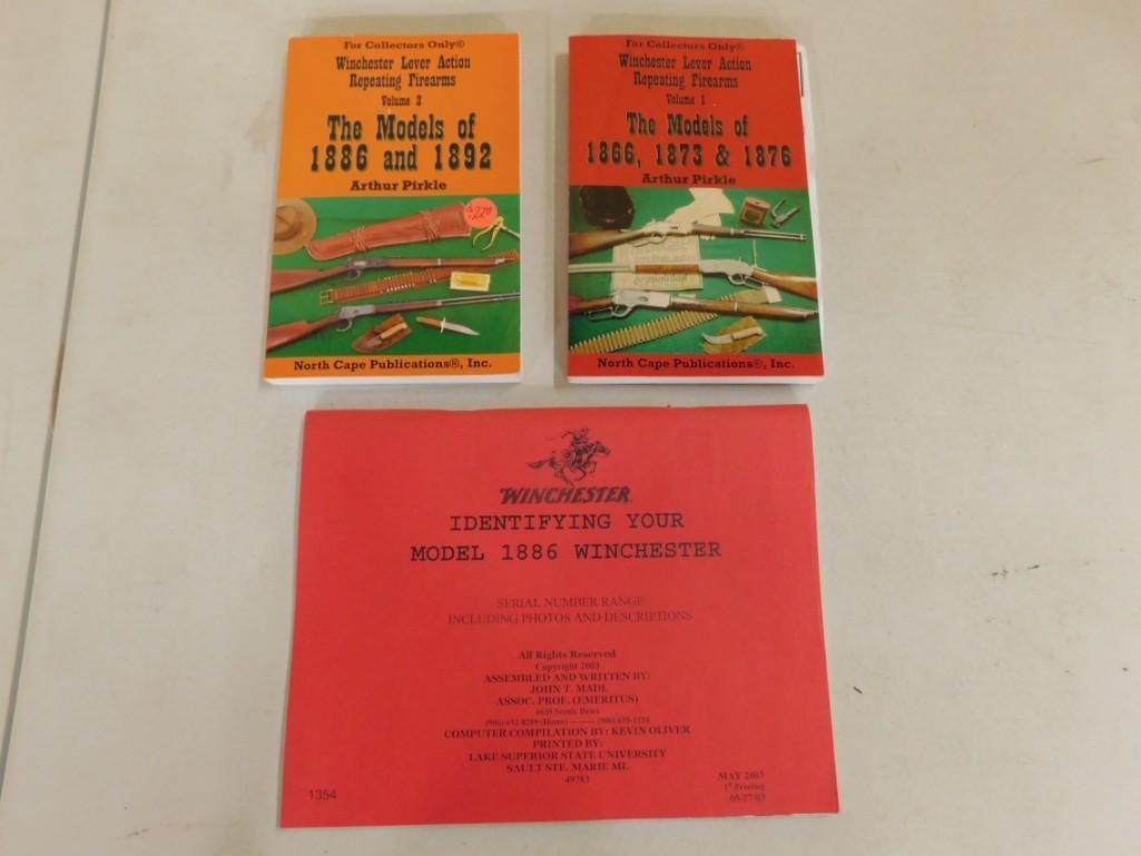 Winchester Firearms Reference Books including Models of 1886 and 1892 Arthur Pirkle, Models of 1866 (1 of 3)