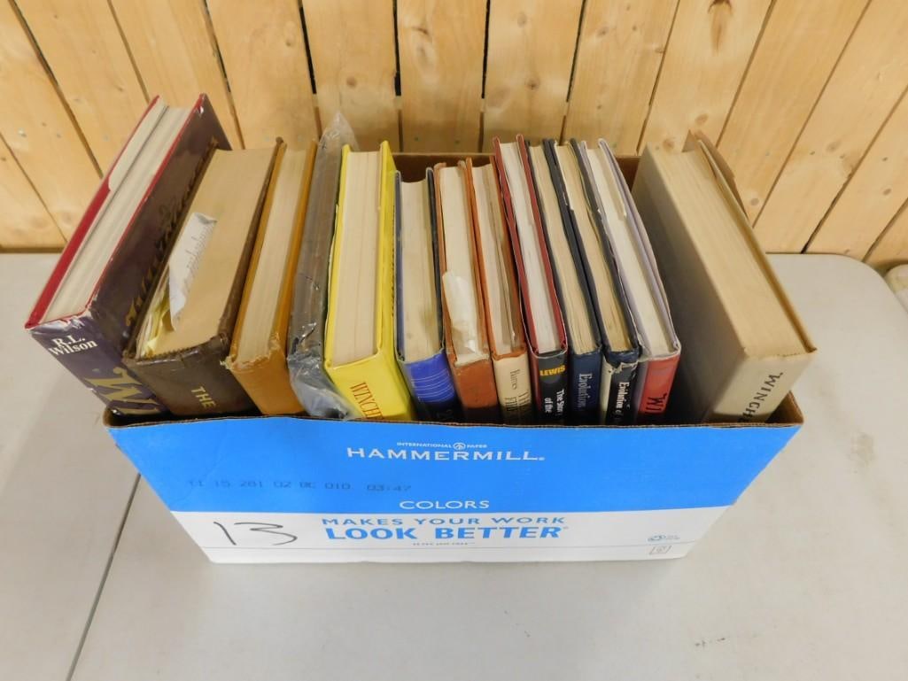 Box full of assorted Winchester Firearm Reference Books: Box full of assorted Winchester Firearm Reference Books including autographed (No COAs) All pictures are considered part of the description and should be examined carefully by bidders. Live Auctioneer