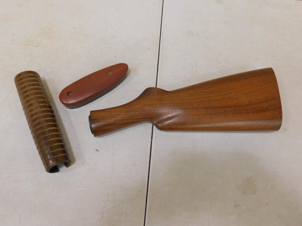 Gun Part Lot including Butt Stock, Winchester Recoil Pad, Groove Forearm (1 of 7)