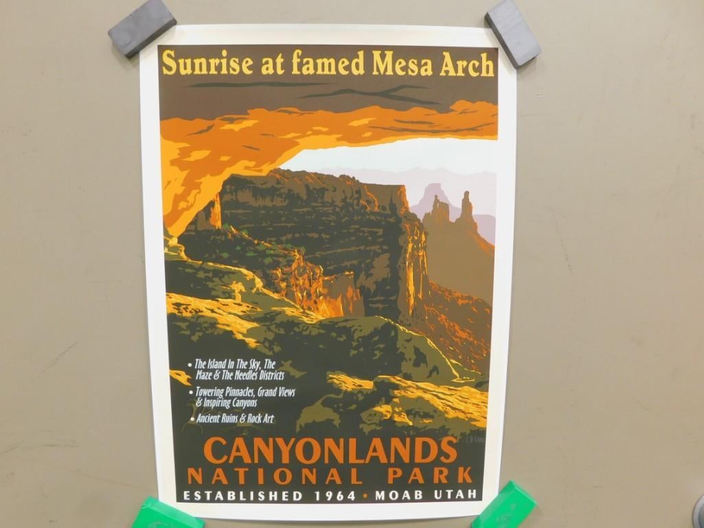 Canyonlands National Park Poster - Measures roughly 13x18": Canyonlands National Park Poster - Measures roughly 13x18" All pictures are considered part of the description and should be examined carefully by bidders. Live Auctioneers is now offering Live Sh