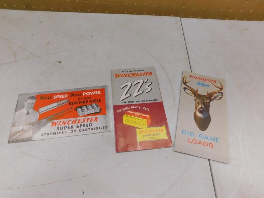 Winchester Ephemera Lot including Ammo Box, Point of Sale Information (1 of 5)