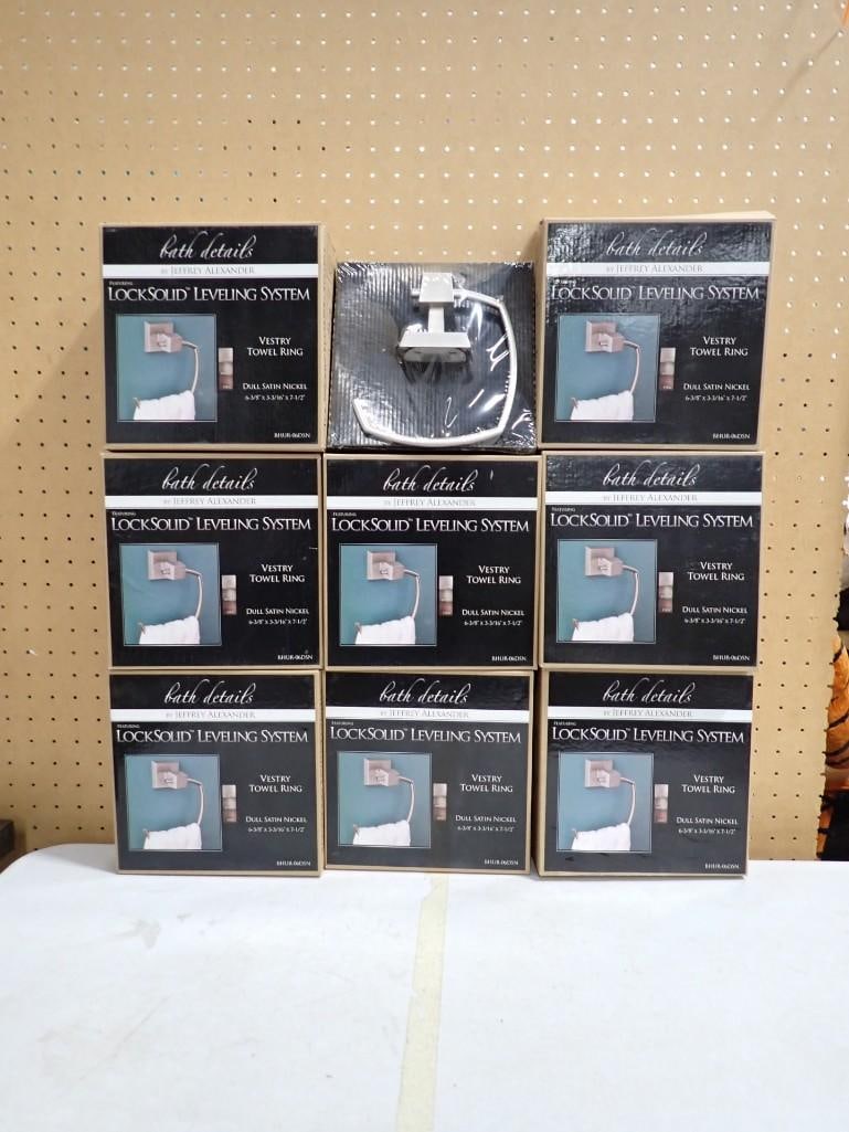 8 New in Package Towel Rings incl 8 in Original Box and 1 out of box but still sealed (1 of 6)