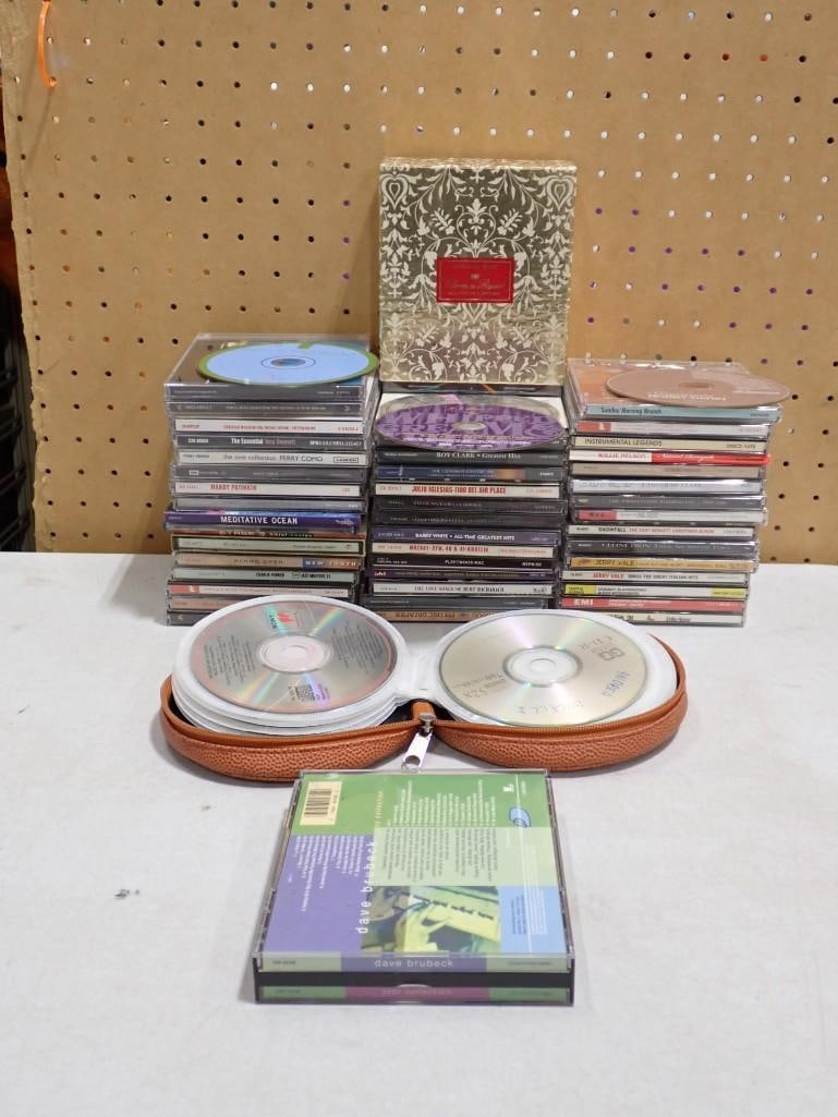 Lot of CDs and Harley Davidson CD Case incl Mandy Patinkin, Roy Clark, Charlie Parker, Fleetw (1 of 9)