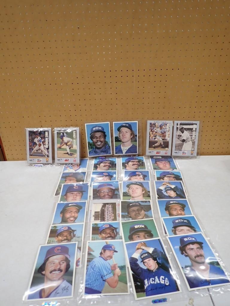 1981 Topps Baseball 5x7 Cards incl Cubs, Sox plus 5 1991 Cubs Card Wrigley Field Give Aways 5x7: 25 - 1981 Topps Baseball 5x7 Cards incl Cubs, Sox plus 5 1991 Cubs Card Wrigley Field Give Aways 5x7. 30 Total All pictures are considered part of the description and should be examined carefull