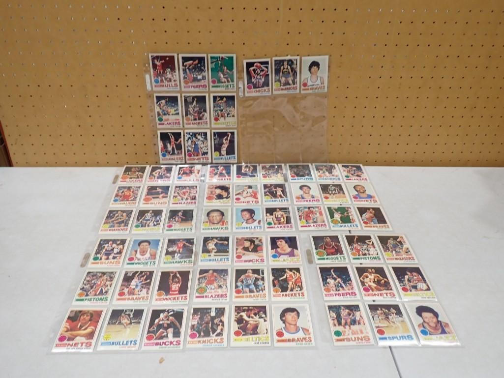 1977-78 Topps Basketball 66 Cards 50% of the Set: 1977-78 Topps Basketball 66 Cards 50% of the Set. Includes stars Kareem Abdul-Jabbar, Pete Maravich, Adrian Dantley RC Rookie Card, Elvin Hayes, Bob Lanier, John Havlicek, George Gervin, Wes Uns