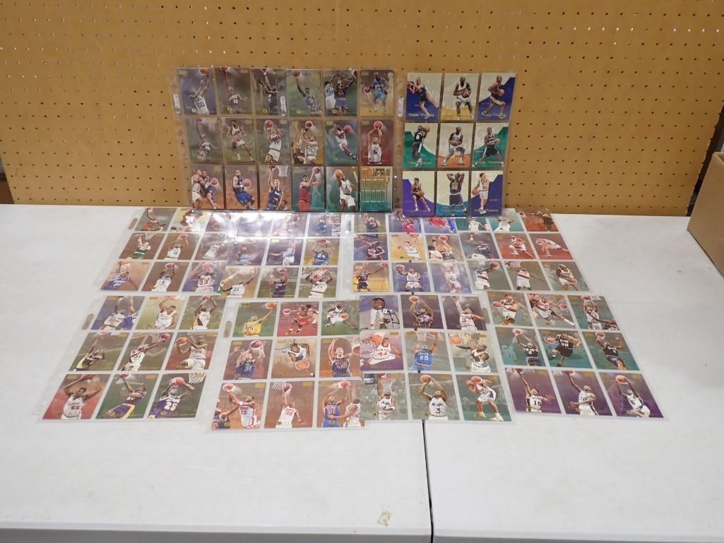1996 Skybox Basketball Cards from 1st Series 100 Cards Total of 140 in the Series: 1996 Skybox Basketball Cards from 1st Series 100 Cards Total of 140 in the Series. Includes stars and rookie cards. Plus 9 triple threats cards. 109 cards total All pictures are cons