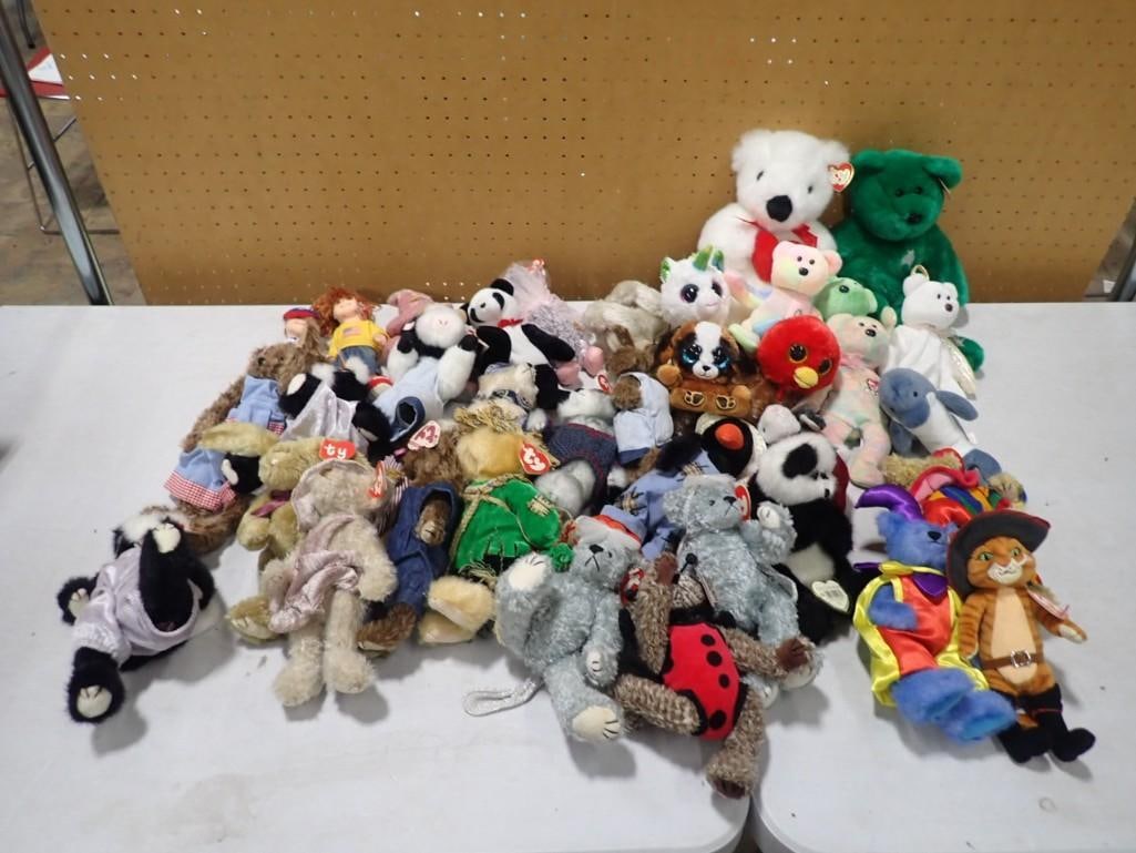 Lot of Plush incl Ty Beanbag Plush, Ty Beanie Boos Gobbles the Turkey, Etc Many with Original Tags (1 of 6)