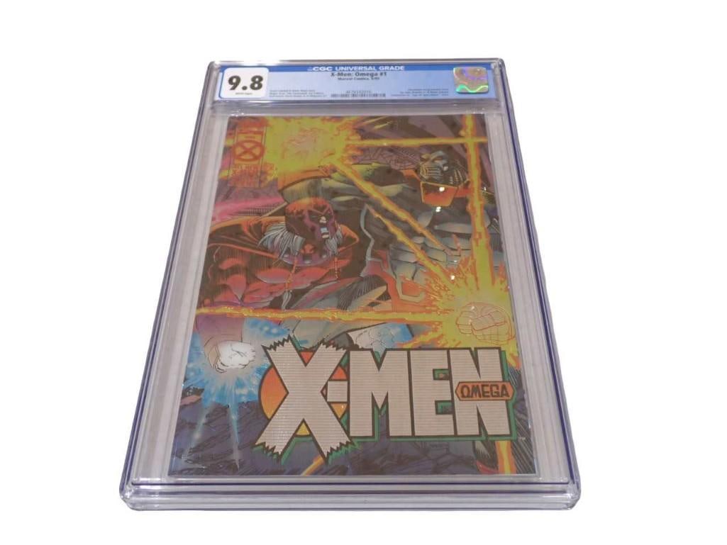 X-Men: Omega #1 CGC Graded 9.8 Comic Book Marvel Comics 6/95: X-Men: Omega #1 CGC Graded 9.8 Comic Book Marvel Comics 6/95 Scott Lobdell & Mark Waid story, Roger Cruz, Tim Townsend, Sal LeRosa, Karl Kesel, Scott Hanna & Al Milgrom art. Chromium wra