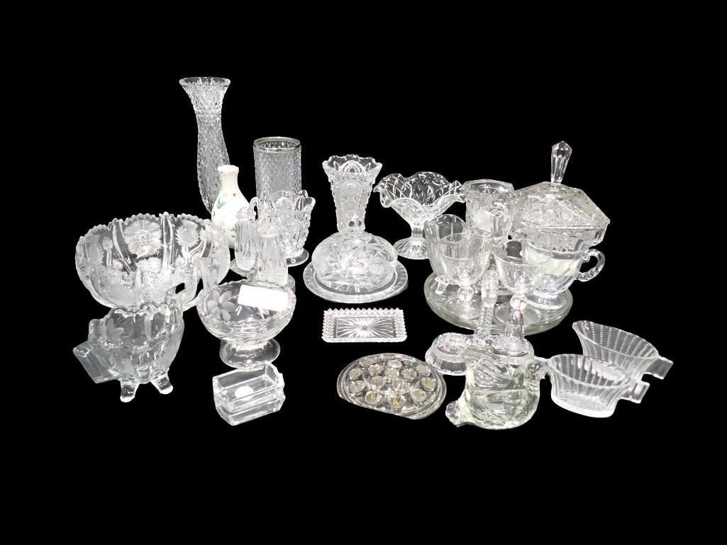 Glassware Lot including Imperial, Imperlux, McKee, LE Smith, Heisey Ridgeleigh, Libbey, etc (1 of 7)