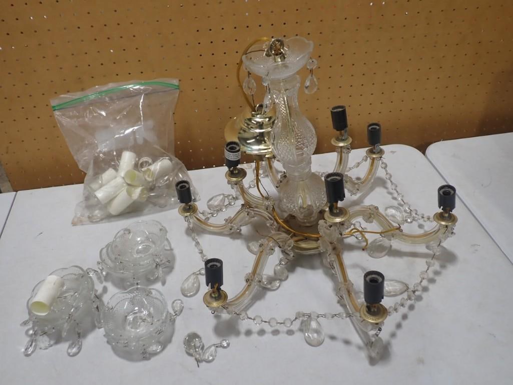 Glass and Plastic Chandelier (1 of 4)