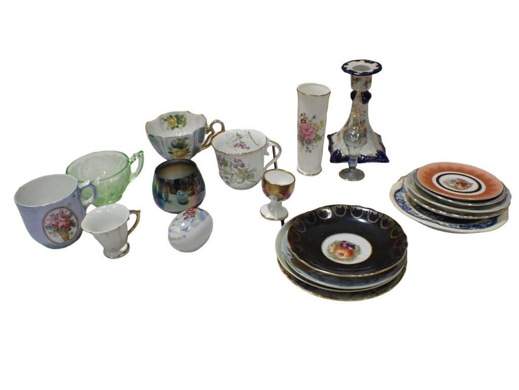 Assorted China Lot, etc. Including Gold Gilt, Hand Painted, Depression Glass, etc. (1 of 7)