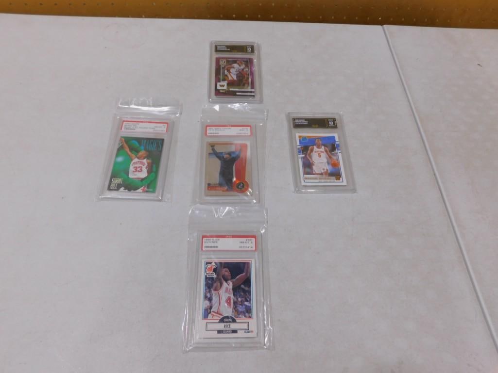 Lot of Graded Basketball Cards incl Grant Hill NM-MT 8, Jonathan Allen Gem MT 10,: Lot of Graded Basketball Cards incl Grant Hill NM-MT 8, Jonathan Allen Gem MT 10, Immanuel Quickley Gem MT 10, Steve Francis Mint 9, Glen Rice NM-MT 8 