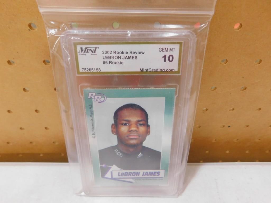 Lebron James #6 Rookie Card Graded by Mint Grading Gem MT 10 2002 Rookie Review (1 of 4)