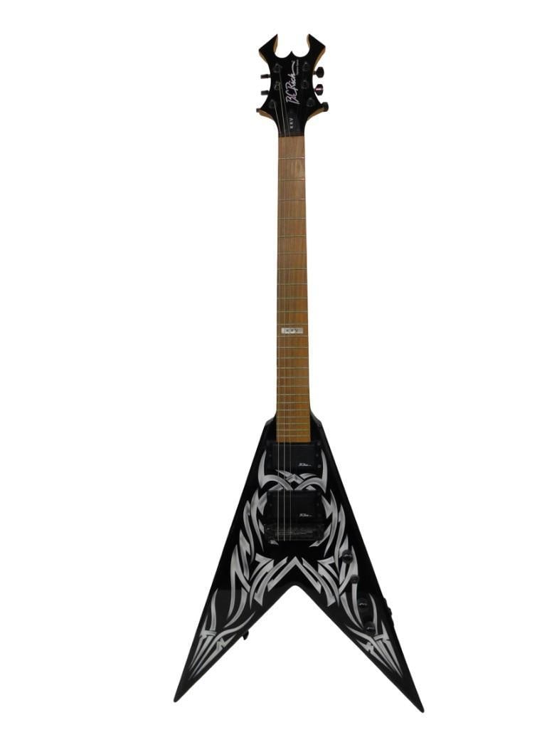 B.C. Rich Kerry King Signature Flying V Electric Guitar from 2010 Great White Tribal Design (1 of 8)