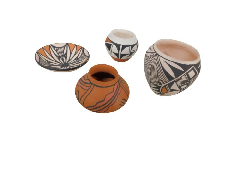 4 Signed Acoma Pottery Pieces (1 of 6)