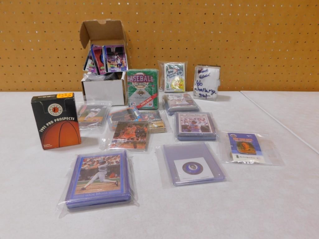 Sports Lot including Basketball, Baseball Cards 1980's, 90's, Pins, Michael Jordan, etc. (1 of 9)
