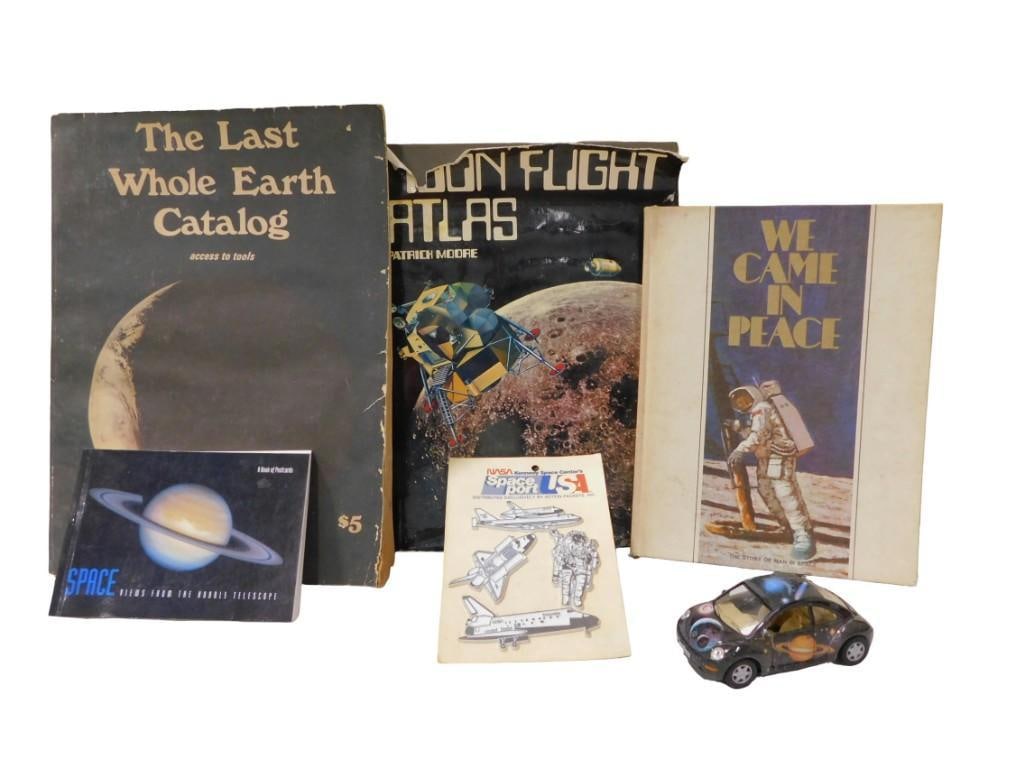 Vintage Space / Astronomy lot including Books, NASA Magnets, VW Beetle with Space Theme, etc. (1 of 10)