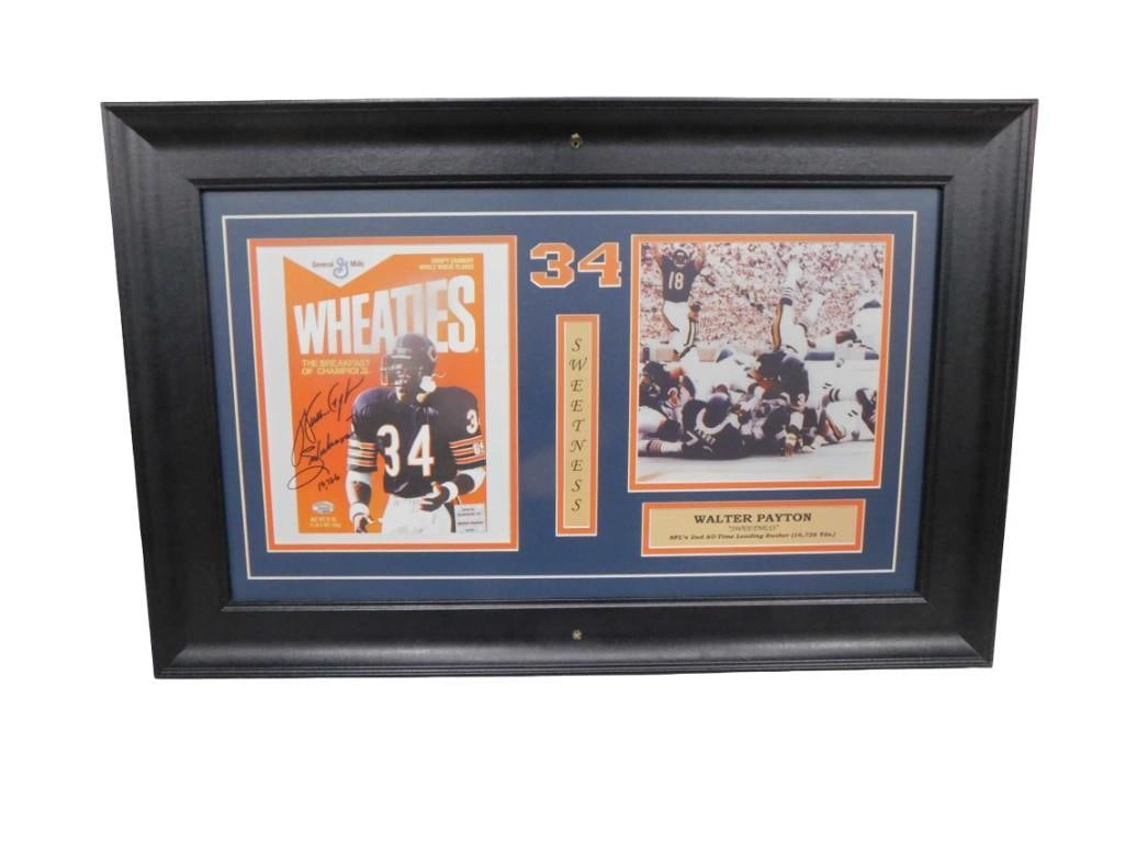 Framed Walter Payton Chicago Bears Print Featuring Wheaties Box Print (1 of 4)