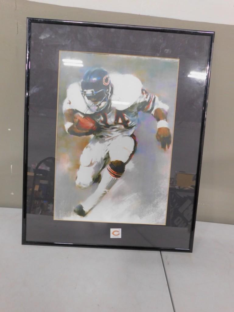 Framed Walter Payton Chicago Bears Print: Framed Walter Payton Chicago Bears Print All pictures are considered part of the description and should be examined carefully by bidders. Live Auctioneers is now offering Live Shipping through them. T