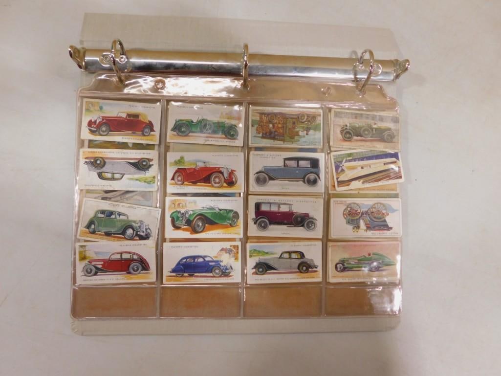 Binder full of vintage Motor Car Cigarette Cards: Binder full of vintage Motor Car Cigarette Cards All pictures are considered part of the description and should be examined carefully by bidders. Live Auctioneers is now offering Live Shipping