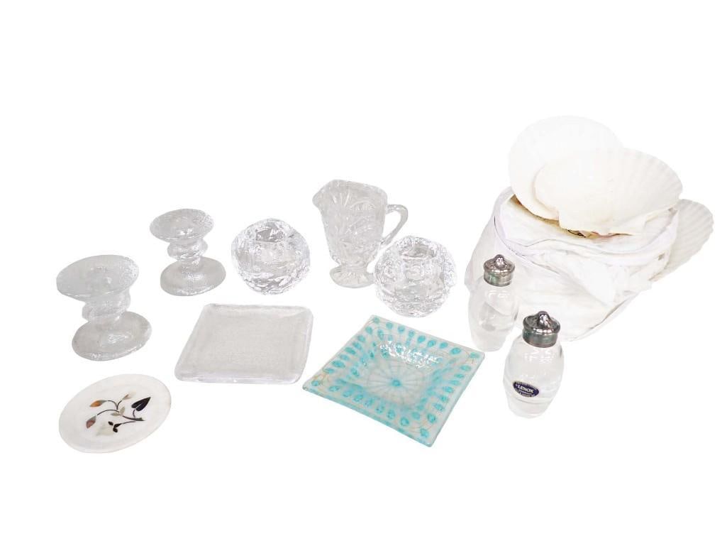 MCM Higgins Fused Art Glass Plate Plus Other Glass and Crystal incl Lenox Crystal Salt and Pepper S (1 of 5)