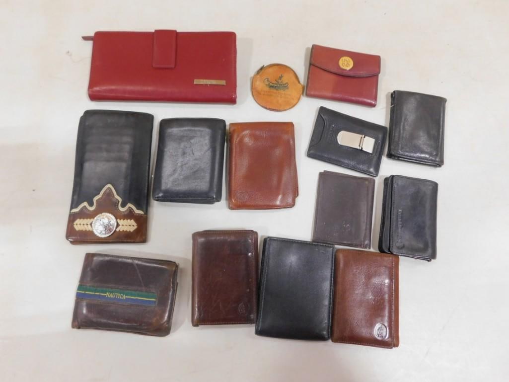 Lot of Vintage Leather Wallets, Money Clips, etc. (1 of 4)