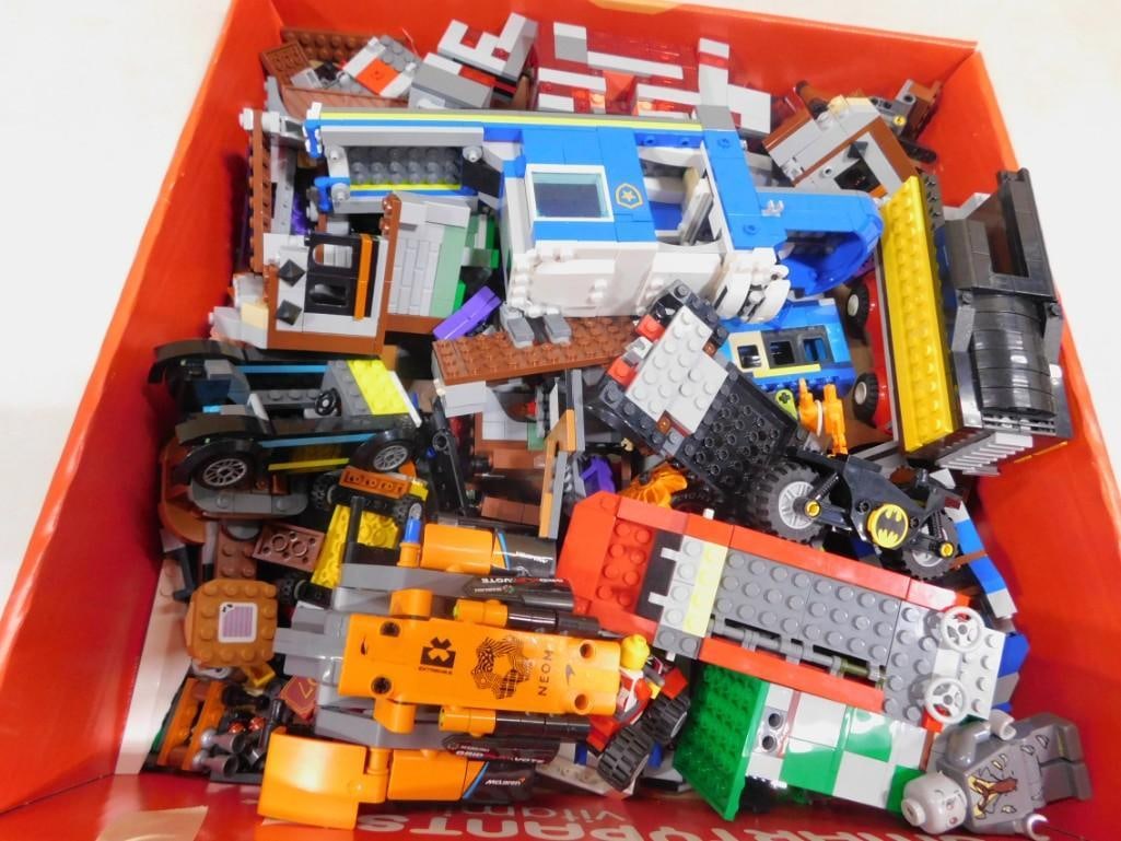Box full of assorted Building Blocks including Lego, Batman, Neom, minifigs, etc. (1 of 4)