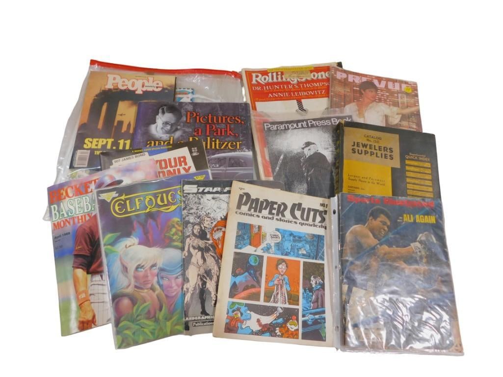 Magazine Lot, etc. Including Vitnage Muhammad Ali Sports Illustrated, Elfquest, Becket Baseball, (1 of 4)