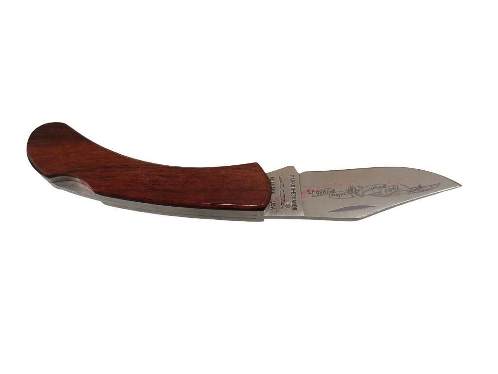 Parker 20 Year Anniversary A95152 Single Blade Pocket Knife: Parker 20 Year Anniversary A95152 Single Blade Pocket Knife All pictures are considered part of the description and should be examined carefully by bidders. Live Auctioneers is now offering Live Shi