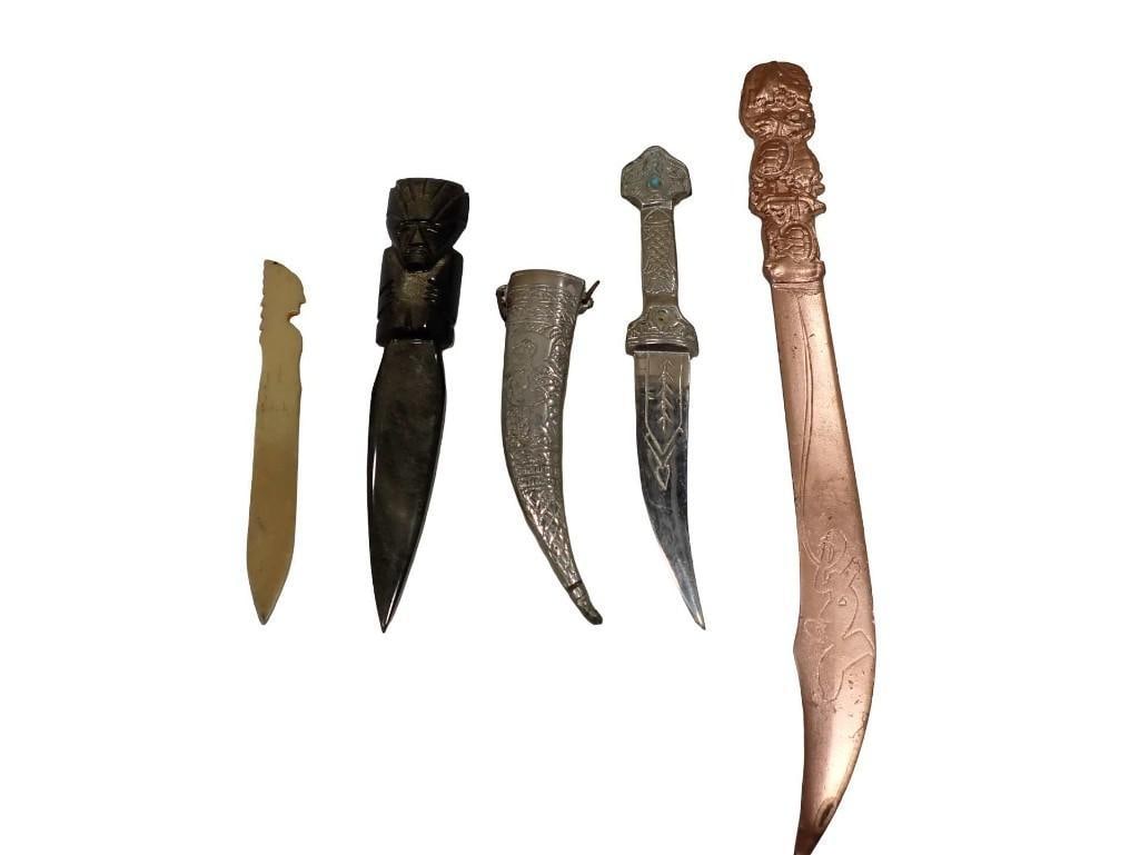 4 Knife Like Letter Openers Unknown Brands (1 of 5)