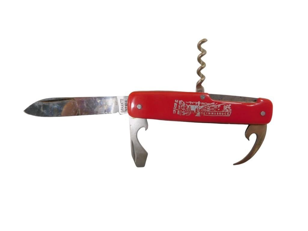 Stahl 3 Blade Pocket Knife Made in Austria Souvenir of Innsbruck, Austria: Stahl 3 Blade Pocket Knife Made in Austria Souvenir of Innsbruck, Austria All pictures are considered part of the description and should be examined carefully by bidders. Live Auctioneers is now off