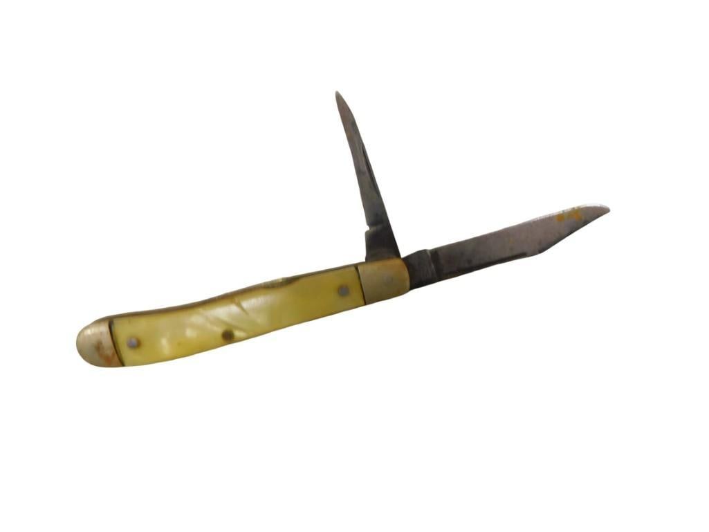 Ulster Small 2 Blade Pocket Knife: Ulster Small 2 Blade Pocket Knife All pictures are considered part of the description and should be examined carefully by bidders. Live Auctioneers is now offering Live Shipping through them. This i