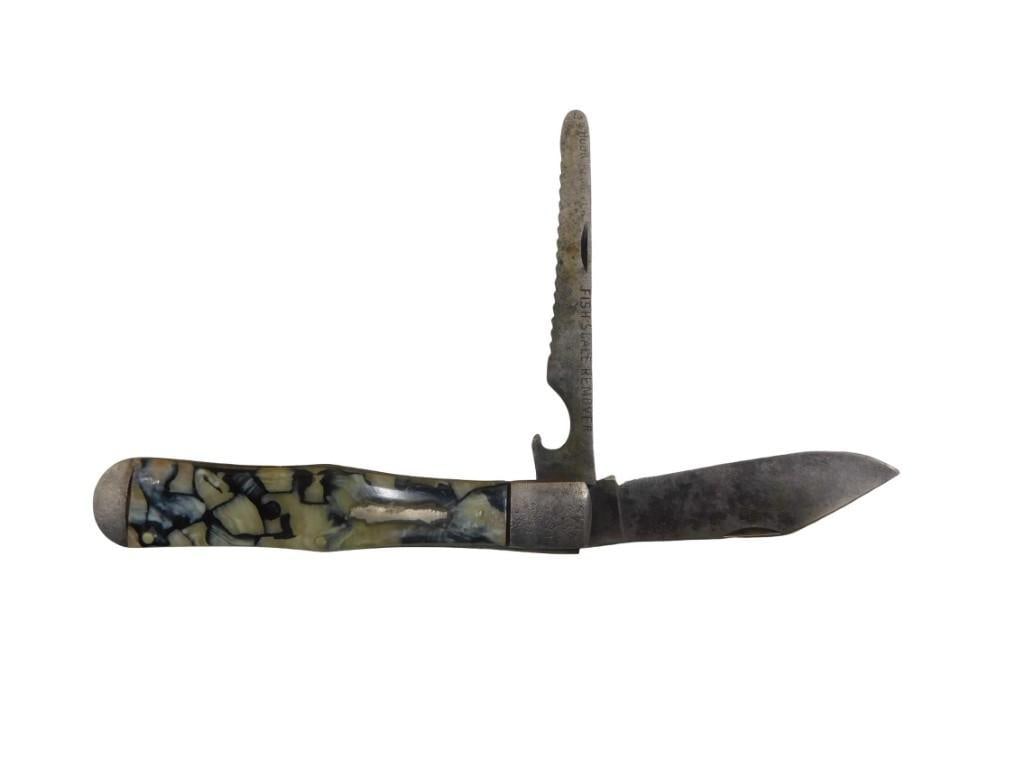 Colonial Fisherman's Knife: Colonial Fisherman's Knife All pictures are considered part of the description and should be examined carefully by bidders. Live Auctioneers is now offering Live Shipping through them. This is a