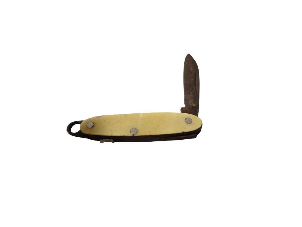 Miniature Single Blade Pocket Knife Unknown Brand: Miniature Single Blade Pocket Knife Unknown Brand All pictures are considered part of the description and should be examined carefully by bidders. Live Auctioneers is now offering Live Shipping thro